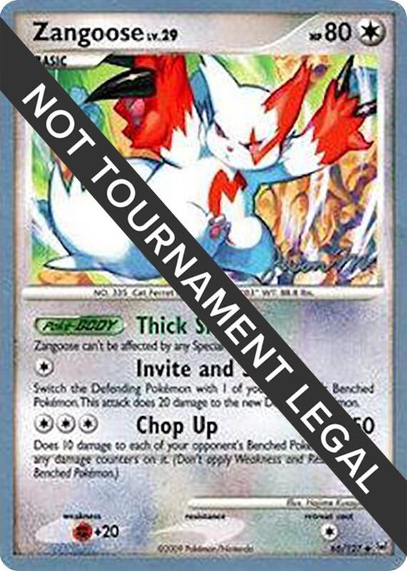 Zangoose - 2009 (Jason Martinez) Pokemon card from World Championship Decks