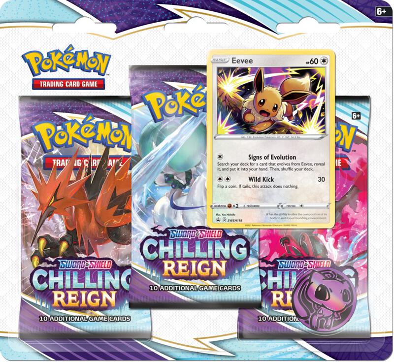 Chilling Reign 3 Pack Blister [Eevee] Pokemon card from SWSH06: Chilling Reign