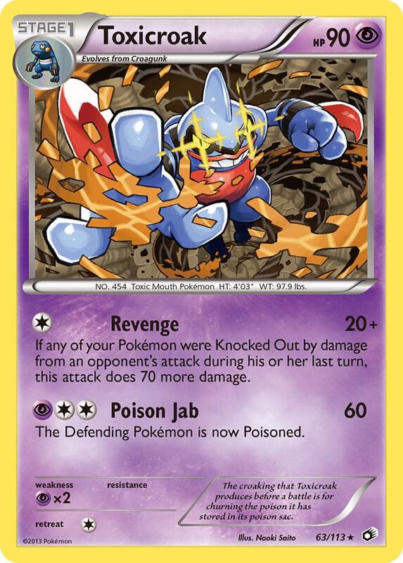 Toxicroak Pokemon card from Legendary Treasures