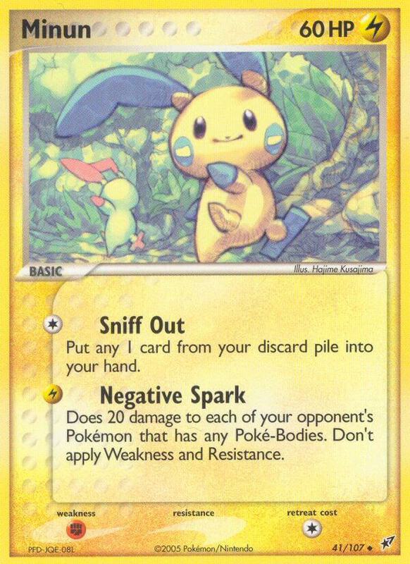 Minun Pokemon card from Deoxys