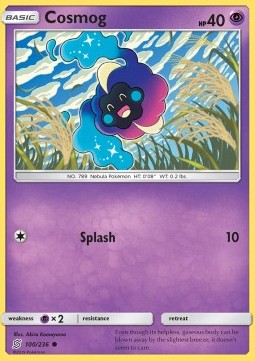 Cosmog Pokemon card from Unified Minds