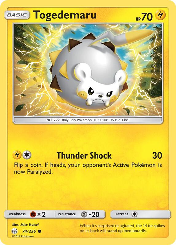 Togedemaru Pokemon card from SM - Cosmic Eclipse