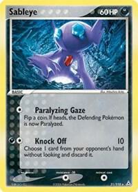 Sableye Pokemon card from Holon Phantoms