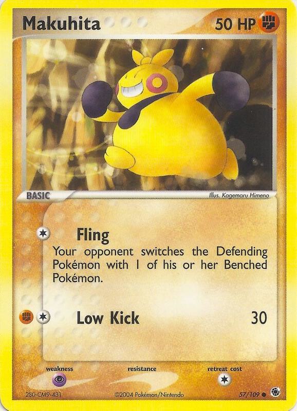 Makuhita Pokemon card from EX Battle Stadium