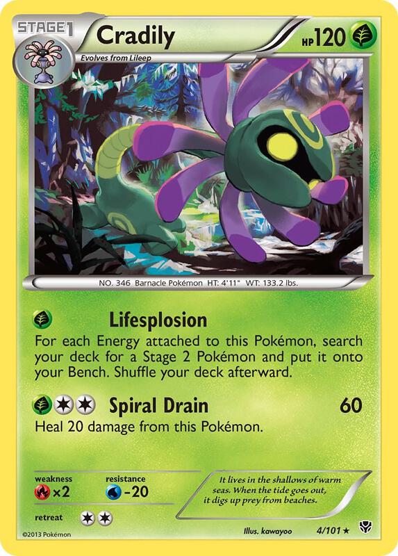 Cradily Pokemon card from Plasma Blast