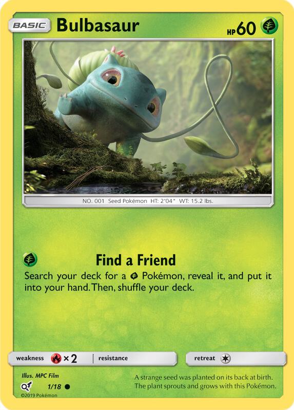 Bulbasaur (Holo Common) Pokemon card from Detective Pikachu