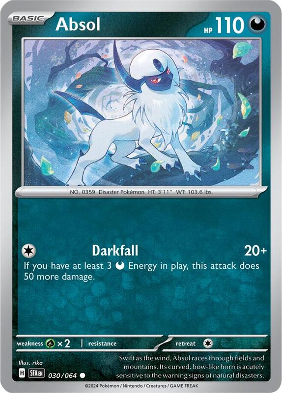 Absol Pokemon card from SV: Shrouded Fable
