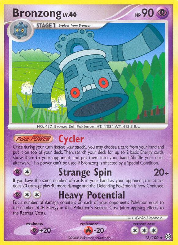 Bronzong Pokemon card from Stormfront