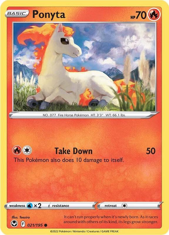 Ponyta Pokemon card from SWSH12: Silver