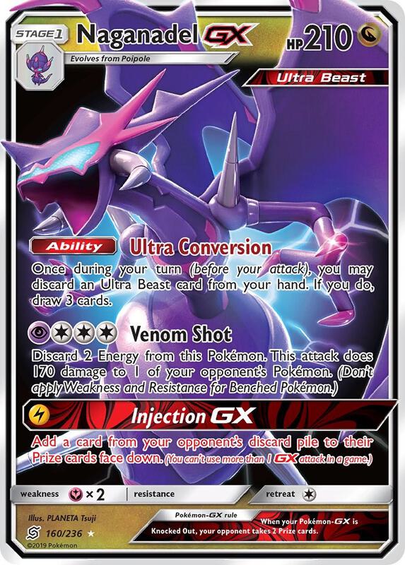 Naganadel GX Pokemon card from SM - Unified Minds