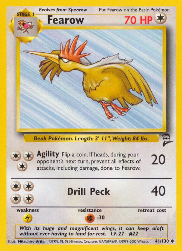 Fearow Pokemon card from Base Set 2