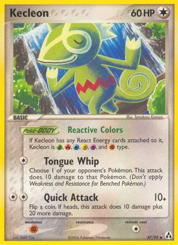 Kecleon Pokemon card from Legend Maker