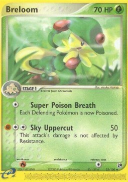 Breloom Pokemon card from EX Sandstorm