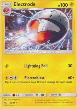 Electrode Pokemon card from Hidden Fates