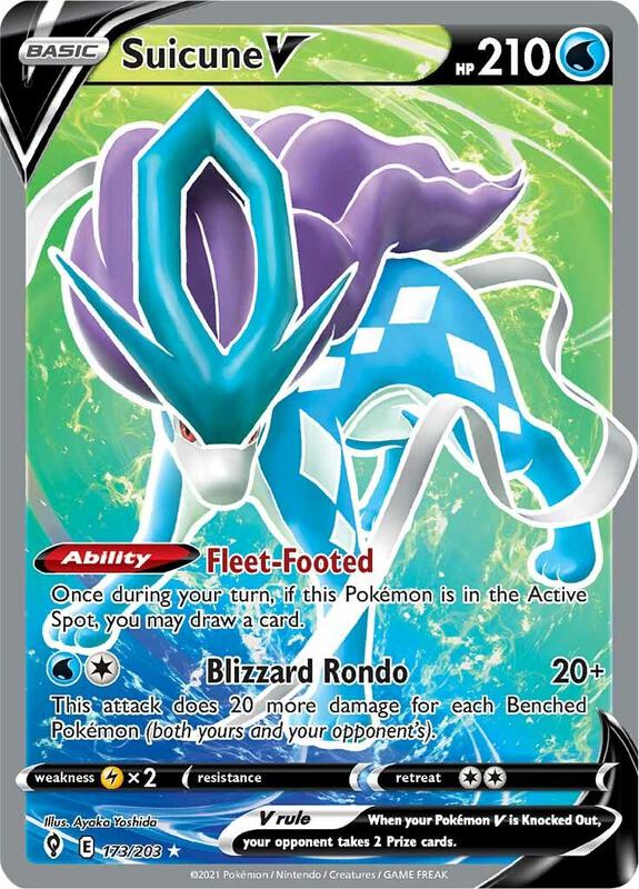 Suicune V (Full Art) Pokemon card from SWSH07: Evolving