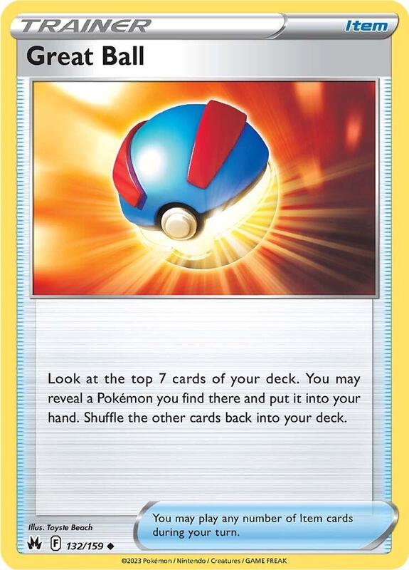 Great Ball Pokemon card from Crown Zenith