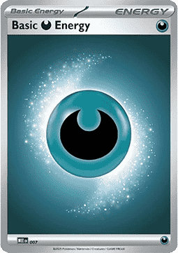 Basic Darkness Energy Pokemon card from Mega Evolution Energies