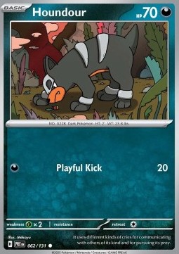 Houndour Pokemon card from Prismatic Evolutions