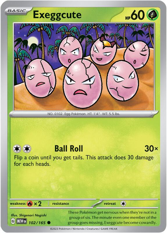 Exeggcute Pokemon card from SV: