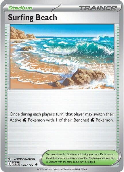 Surfing Beach Pokemon card from ME01: Mega Evolution