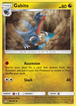 Gabite Pokemon card from Ultra Prism