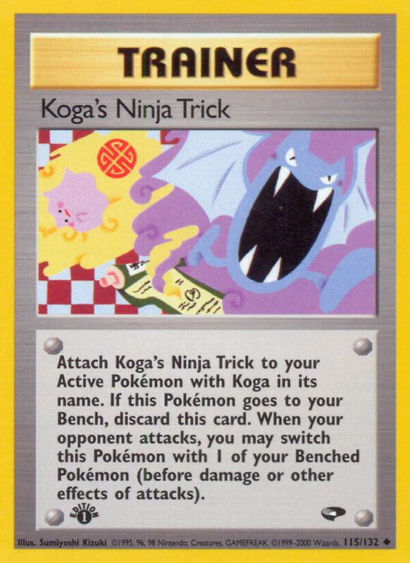 Koga's Ninja Trick Pokemon card from Gym Challenge