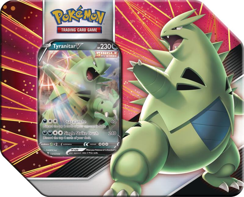V Strikers Tin [Tyranitar V] Pokemon card from SWSH05: Battle