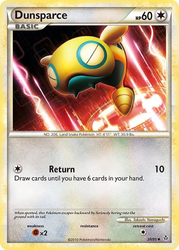 Dunsparce Pokemon card from Unleashed