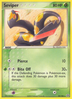Seviper Pokemon card from EX Emerald