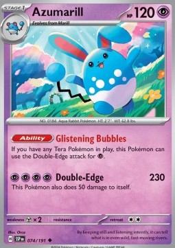 Azumarill Pokemon card from Surging Sparks