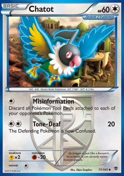 Chatot Pokemon card from Plasma Blast