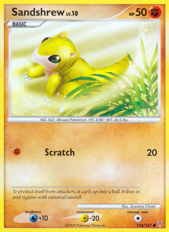 Sandshrew Pokemon card from Supreme Victors