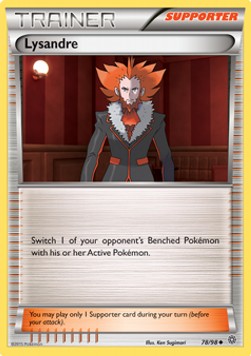 Lysandre Pokemon card from Ancient Origins
