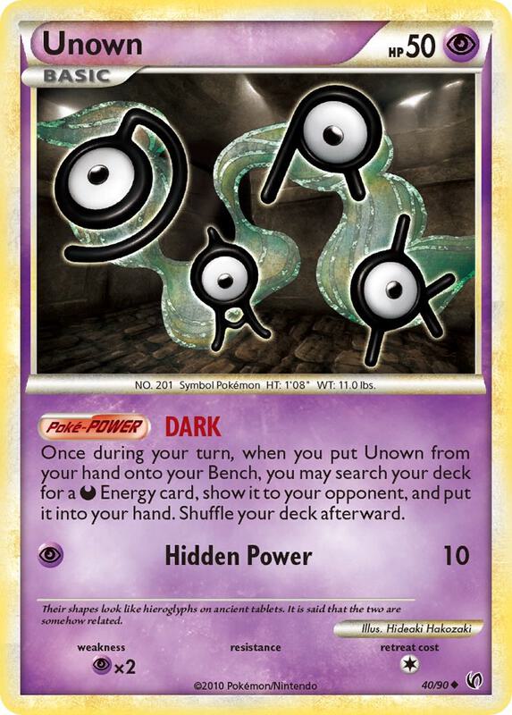 Unown Pokemon card from Undaunted