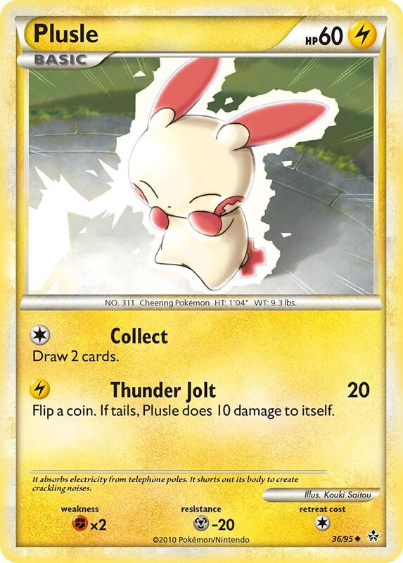 Plusle Pokemon card from Unleashed