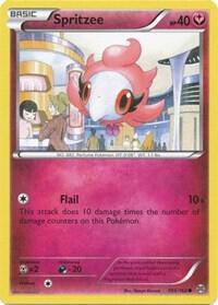 Spritzee Pokemon card from XY - BREAKthrough