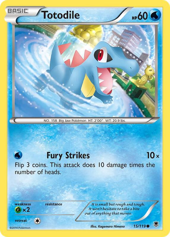 Totodile Pokemon card from XY - Phantom Forces