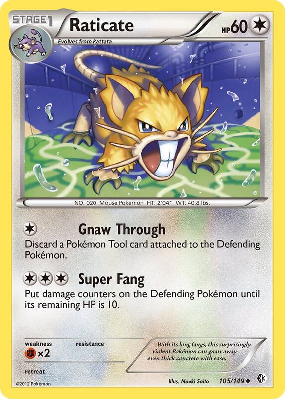 Raticate Pokemon card from Boundaries Crossed