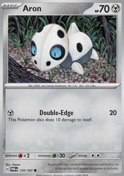 Aron Pokemon card from Twilight Masquerade