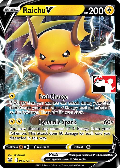 Raichu V Pokemon card from Prize Pack Series Cards
