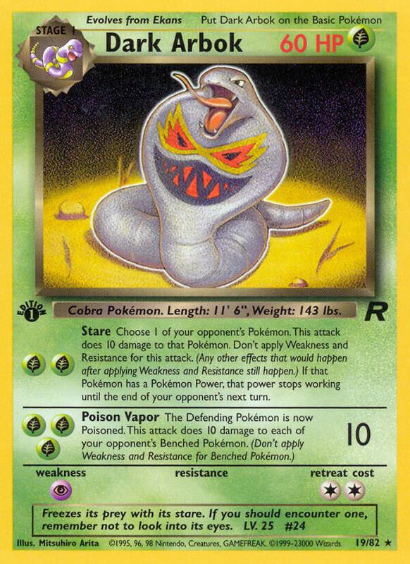 Dark Arbok (19) Pokemon card from Team Rocket