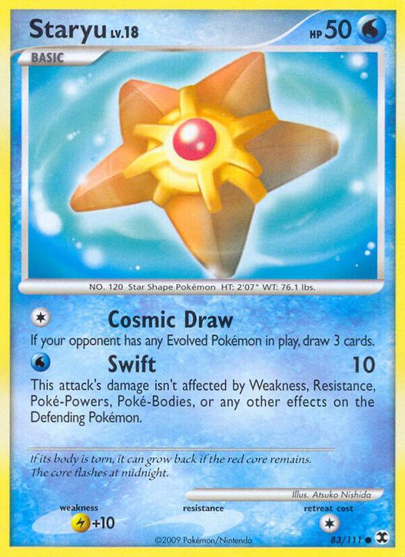 Staryu Pokemon card from Rising Rivals