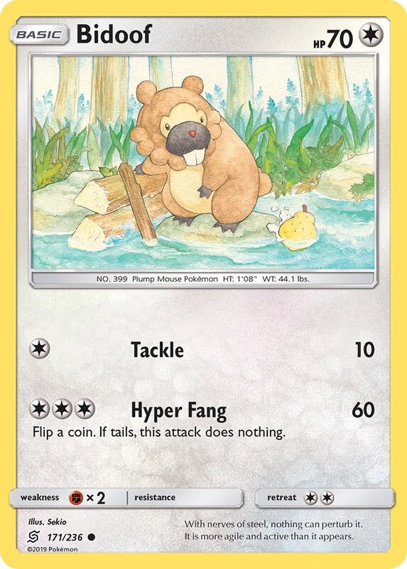 Bidoof Pokemon card from SM - Unified Minds