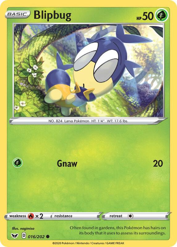 Blipbug (016) Pokemon card from SWSH01: Sword & Shield Base Set
