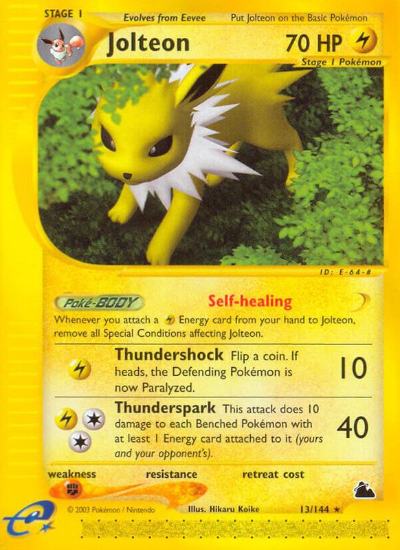 Jolteon (13) Pokemon card from Skyridge