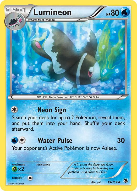 Lumineon Pokemon card from XY - Phantom Forces