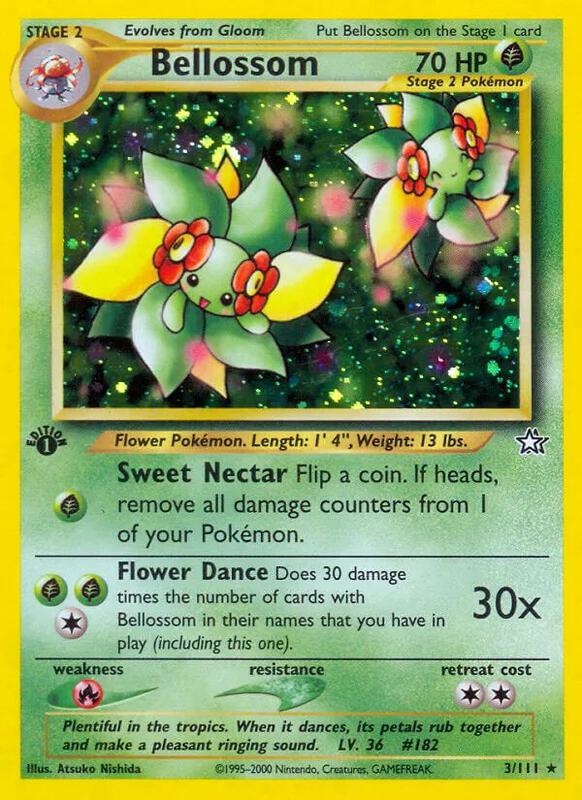 Bellossom Pokemon card from Neo Genesis