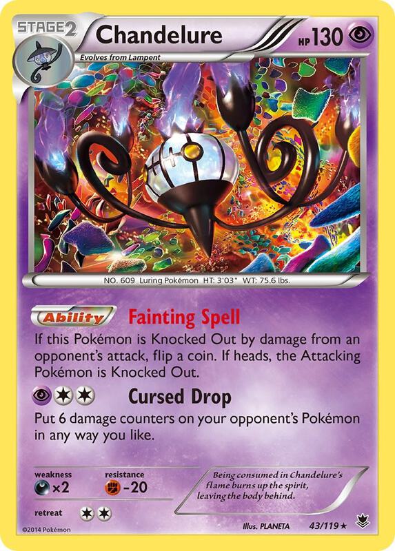 Chandelure Pokemon card from XY - Phantom Forces