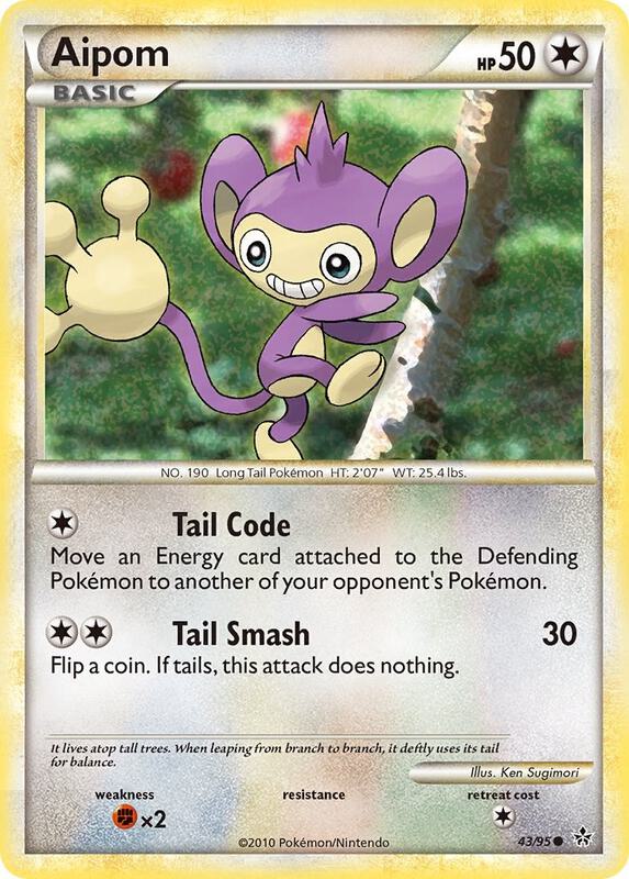 Aipom Pokemon card from Unleashed