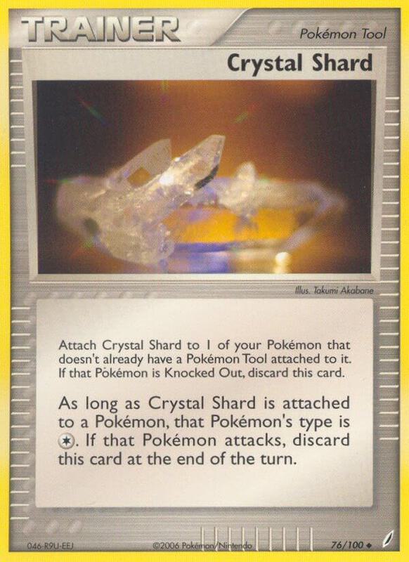 Crystal Shard Pokemon card from Crystal Guardians